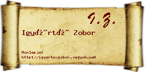Igyártó Zobor névjegykártya